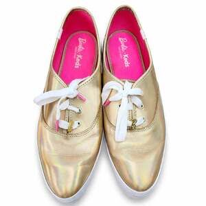 Barbie x Keds Triple Up Iridescent Gold Platform Sneakers Women's Size 11
